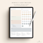 Monthly Habit Tracker IPad Download 10 Color Options Etsy In 2021