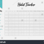 Monthly Planner Habit Tracker Template Image Vectorielle De Stock