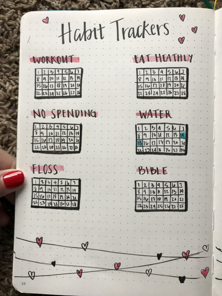 My amandarachlee Inspired February Habit Tracker February 