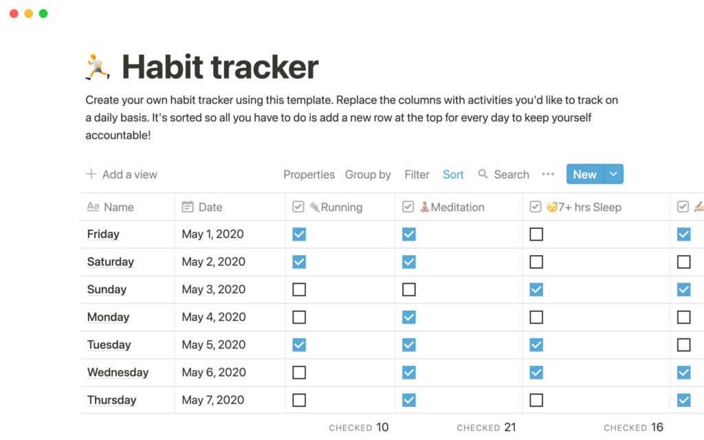 Notion Template Gallery Notion s Habit Tracker