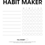 One Week Habit Maker Habit Making Poster Organicers Organize