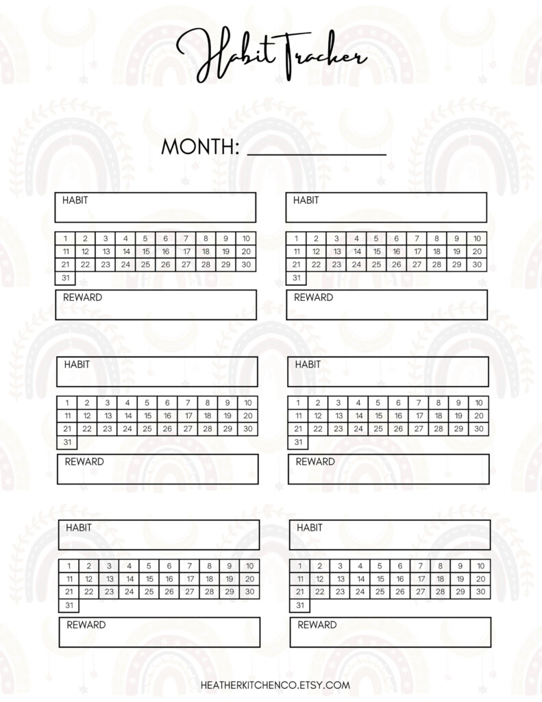 OneNote Habit Tracker Templates OneNote Templates PNG Etsy M xico