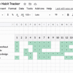 Paper Habit Tracker Excel Template Editable Sheet Habit Log Habit Excel