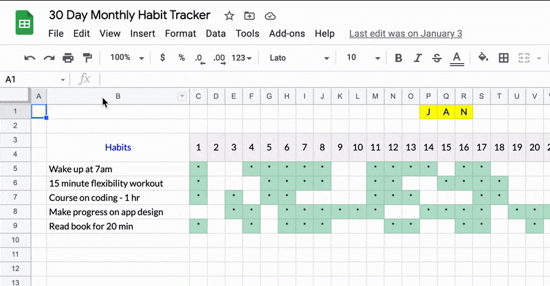 Paper Habit Tracker Excel Template Editable Sheet Habit Log Habit Excel Tracker Habit List 