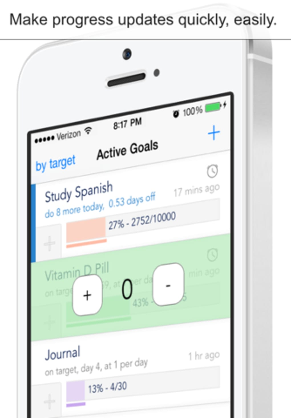 Persistence Goal Tracker Para IPhone Download