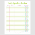 Printable Daily Spending Tracker A Cultivated Nest