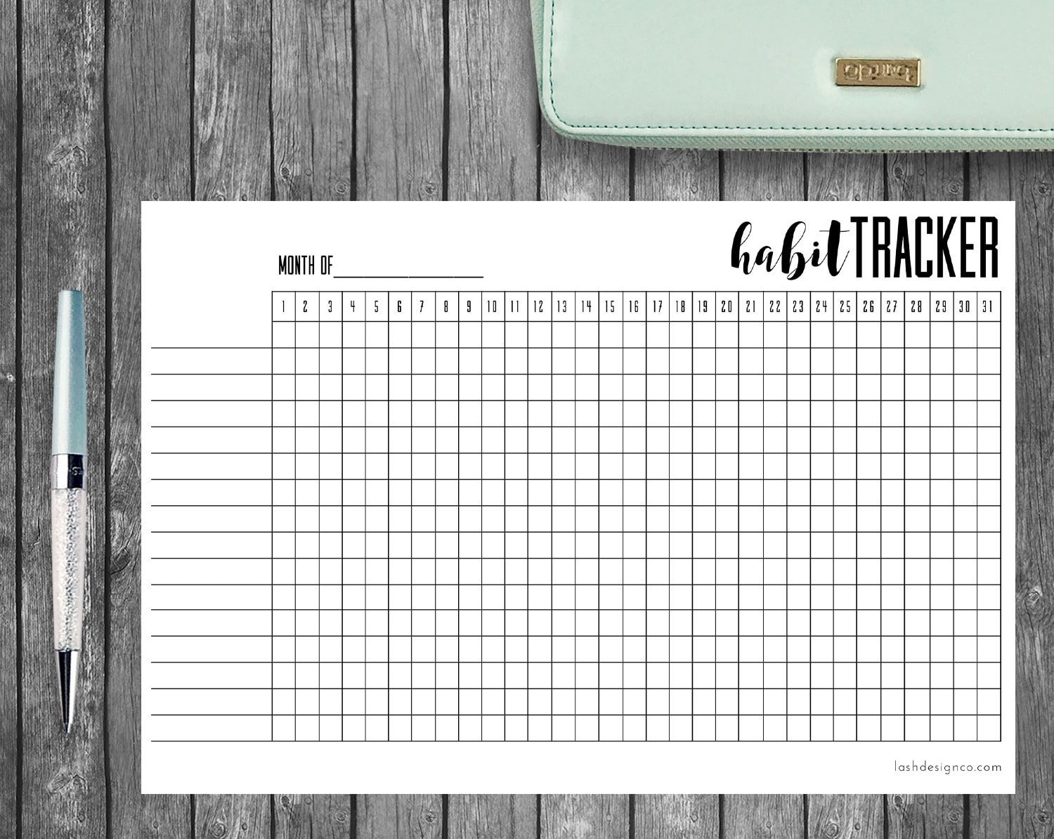 Printable Habit Tracker A5 Bullet Journal Or Planners