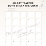 PRINTABLE Habit Tracker Don t Break The Chain Tracker Etsy UK