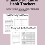 PRINTABLE Ultimate Habit Tracker Bundle Weekly Monthly Etsy