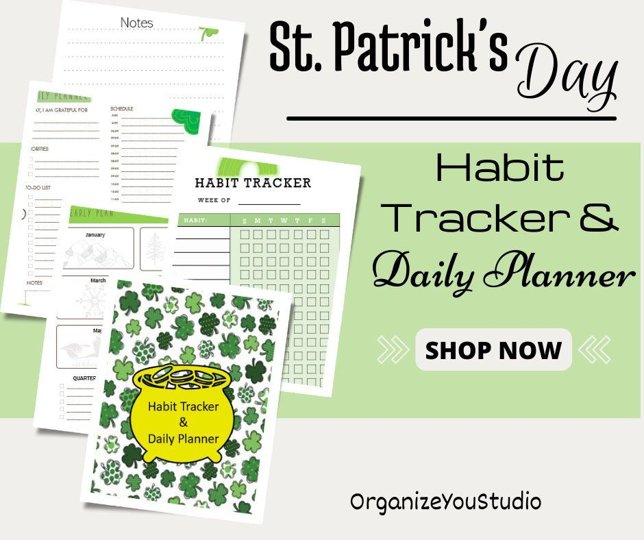 St PATRICK S Themed Daily Habit Tracker PDF Goodnote Etsy In 2022