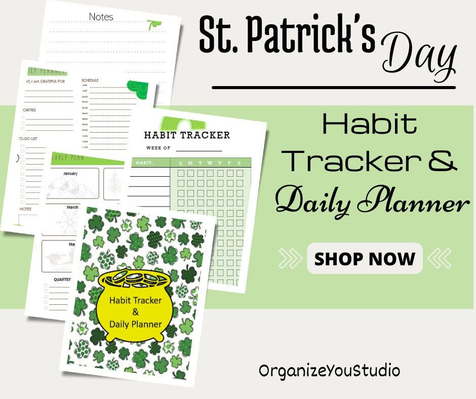 St PATRICK S Themed Daily Habit Tracker PDF Goodnote Etsy In 2022 