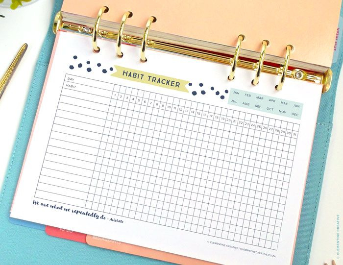 This Free Printable Habit Tracker Will Help You Reach Your Goals 