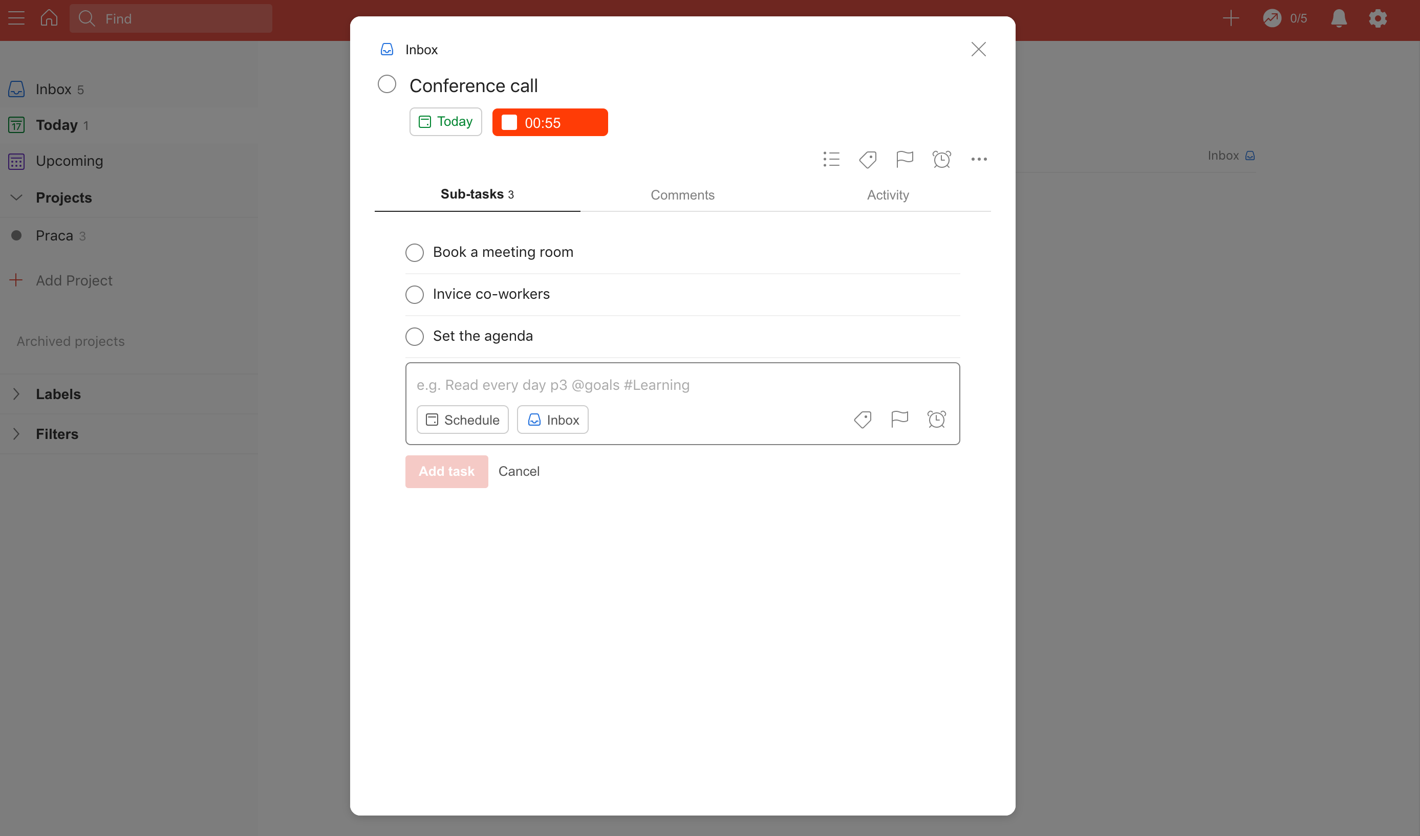 Todoist Time Tracking TimeCamp