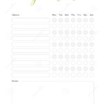 Weekly Habit Tracker Template Cartoon Vector CartoonDealer 206840489